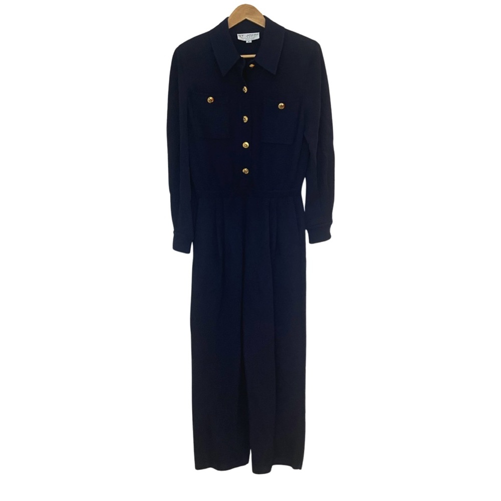 St John Collection | vintage knit navy jumpsuit 6